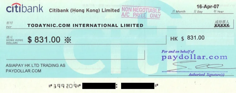 como llenar un cheque de citibank