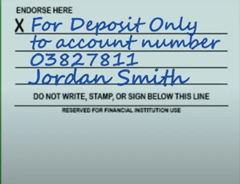 Endosar un Cheque - Endoso Restrictivo