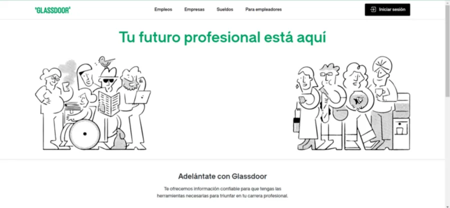 Glassdoor es uno de los mejores portales, debido a que puedes ver reseñas sobre empleadores.