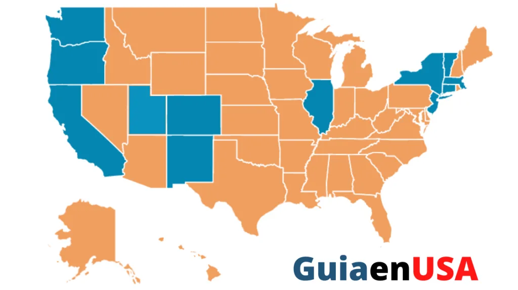 Mapa Estados Santuario en USA