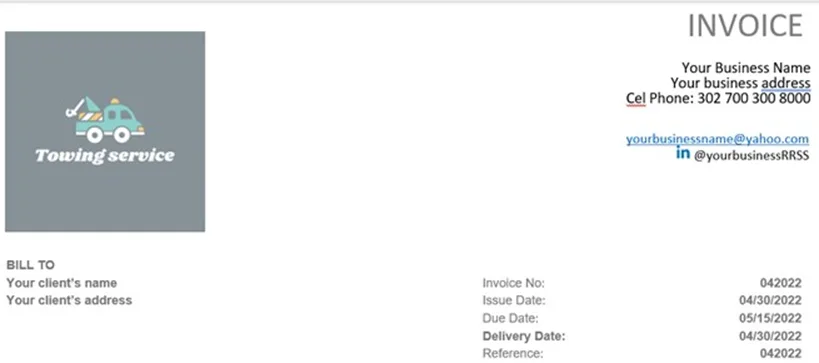 Cómo hacer un Invoice en USA - Detalle de fechas