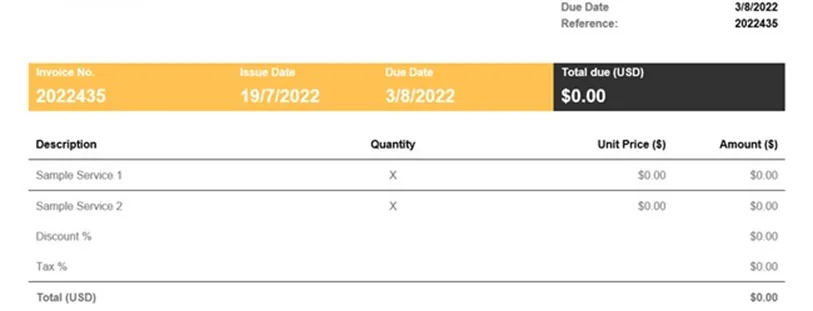 Cómo hacer un Invoice en USA - Detalle de descripción