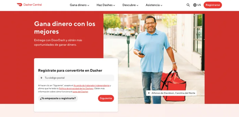 Para crear una cuenta en Doordash, visita el portal web de la plataforma.